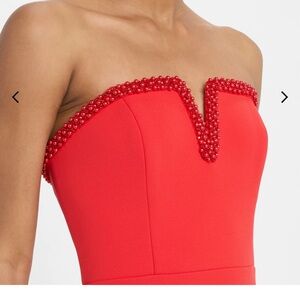 Aidan Mattox Strapless Red Dress with Beaded Neckline
Used once and cleaned